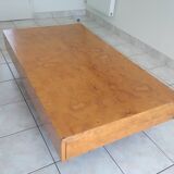 Wooden table with burl by Jean Claude Mahey Roche Bobois