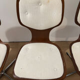 Lot of 4 vintage swivel chairs in the style of Arne Jacobsen, Scandinavian.