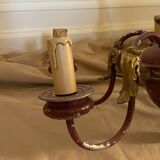 Painted tole chandelier