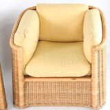 Paire de fauteuils en osier