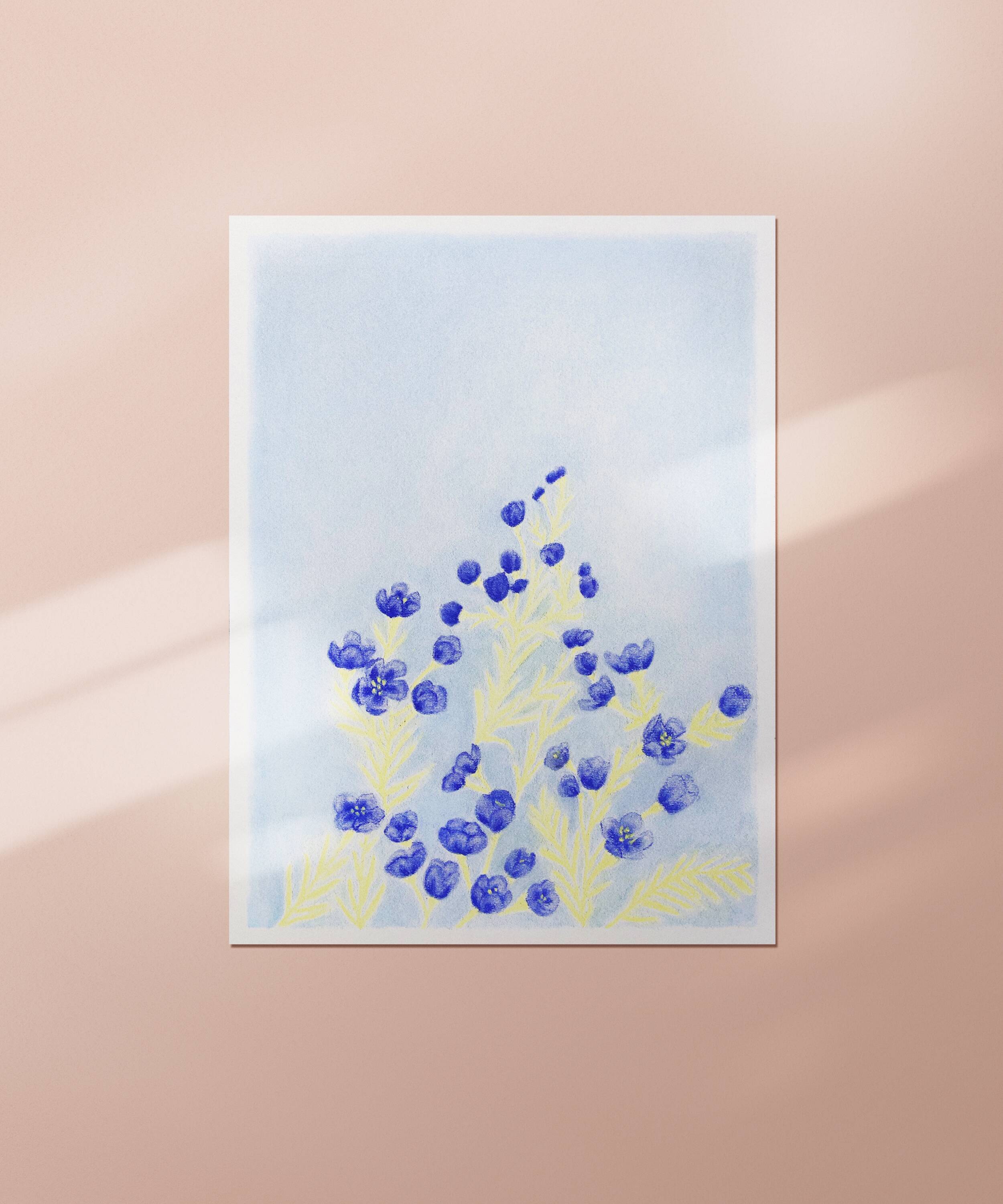 Flowers "wax" - original drawing