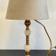 Vintage marble and velvet metal lamp