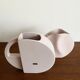 Set of Two Pink Post Modern Vases by Dorothe van Agthoven for Flora Keramiek