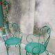 Suite de 4 fauteuils de jardin années 60