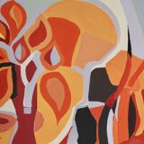 Psychedelic canvas, painting, 70s