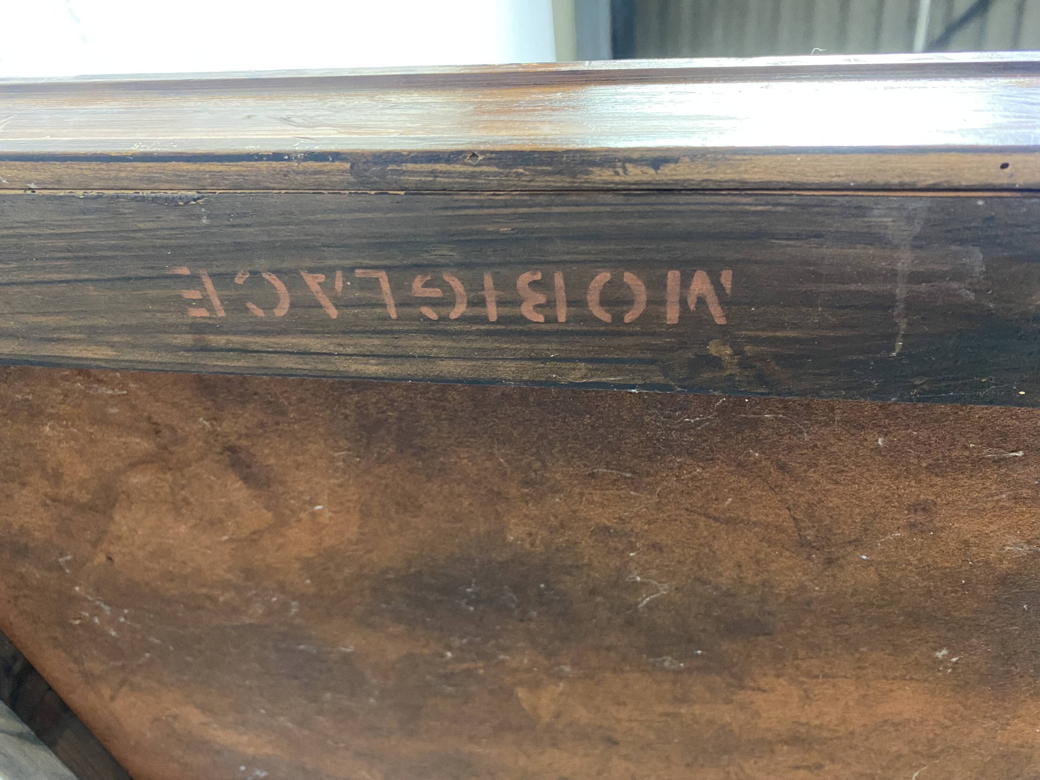 Table basse rectangle années 40 miroir