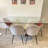 Dining table Stones Deco “Cadiz” glass and stone - Very good condition