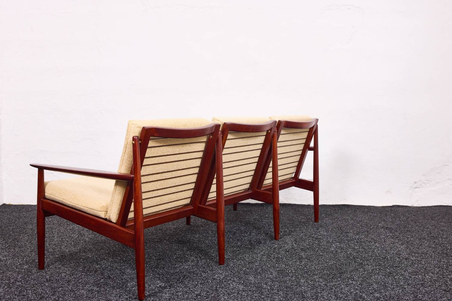 Arne Vodder, Canapé trois places vintage en teck, Glostrup années 1960, Danemark