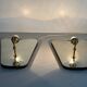 Pair of brass wall lights with mirrors, mid-20th century, Italy, 1960.