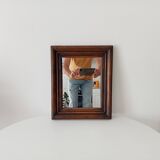 Antique wooden mirror