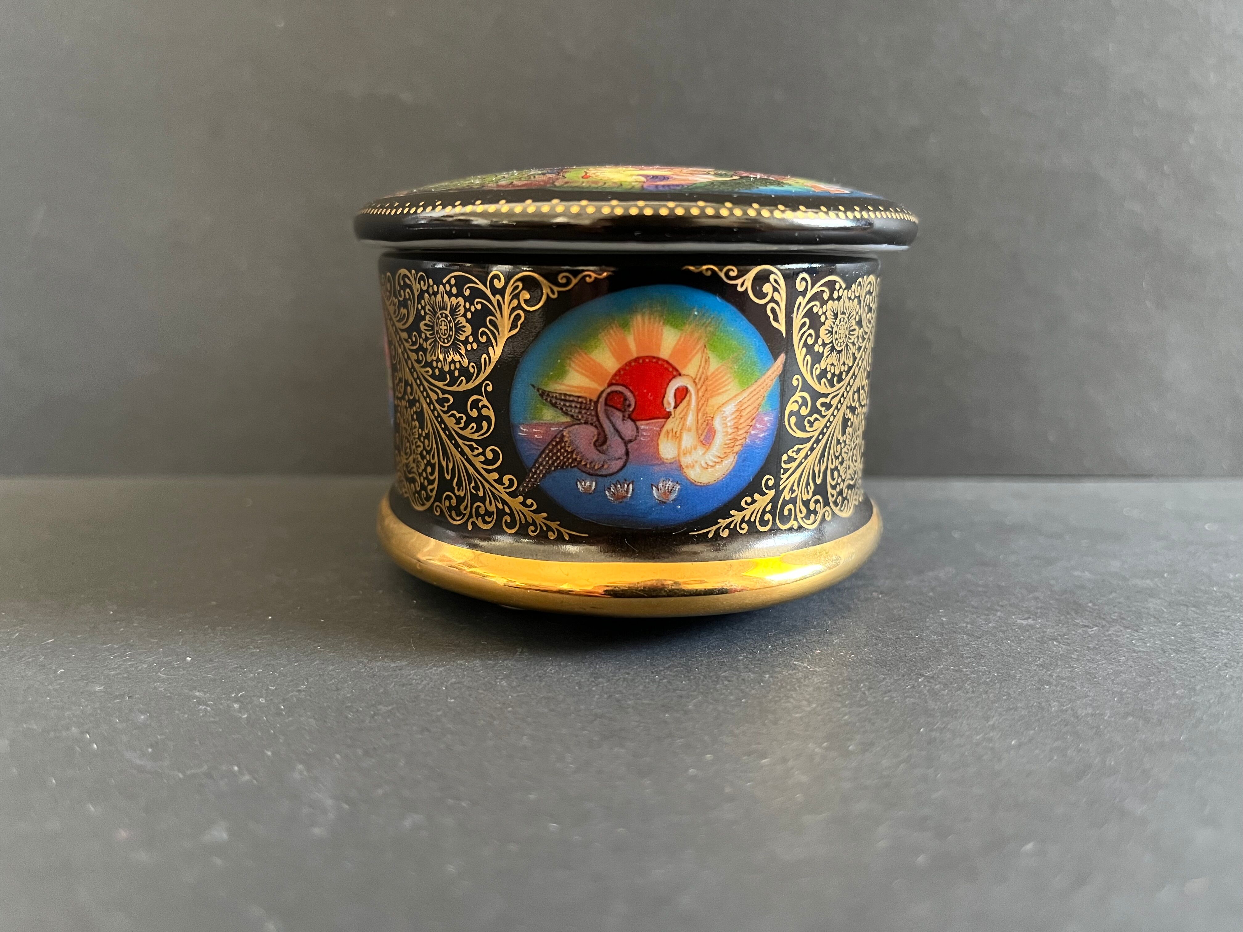 Music Box Swan Lake Tchaikovsky 1992 Ardleigh Elliot Porcelain Russian Ballet