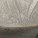 Postmodern White Murano Blown Glass Table Lamp by La Murrina with Murrines Italy