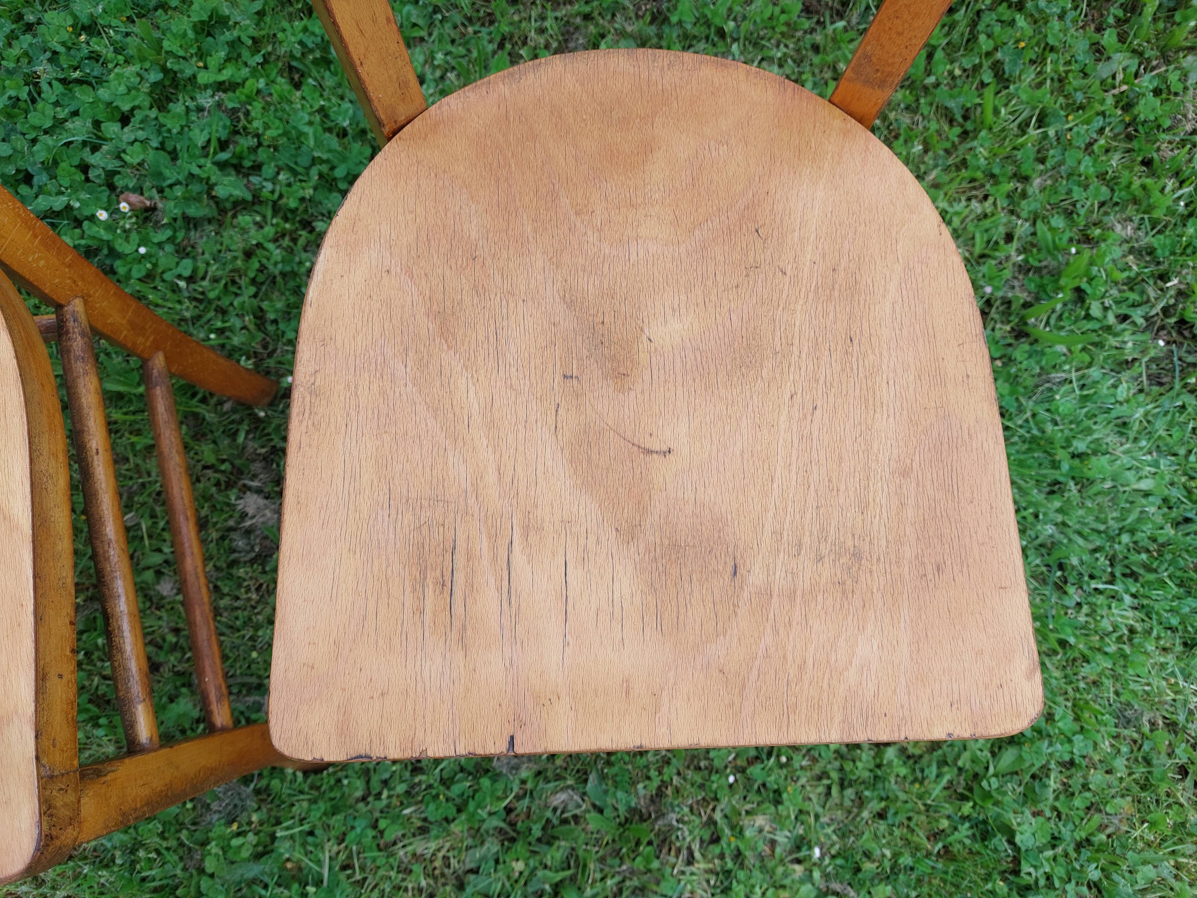 6 sanded bistro chairs