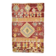 4x7 Red Green Turkish Vintage Kilim Rug 135x210Cm SK 2239