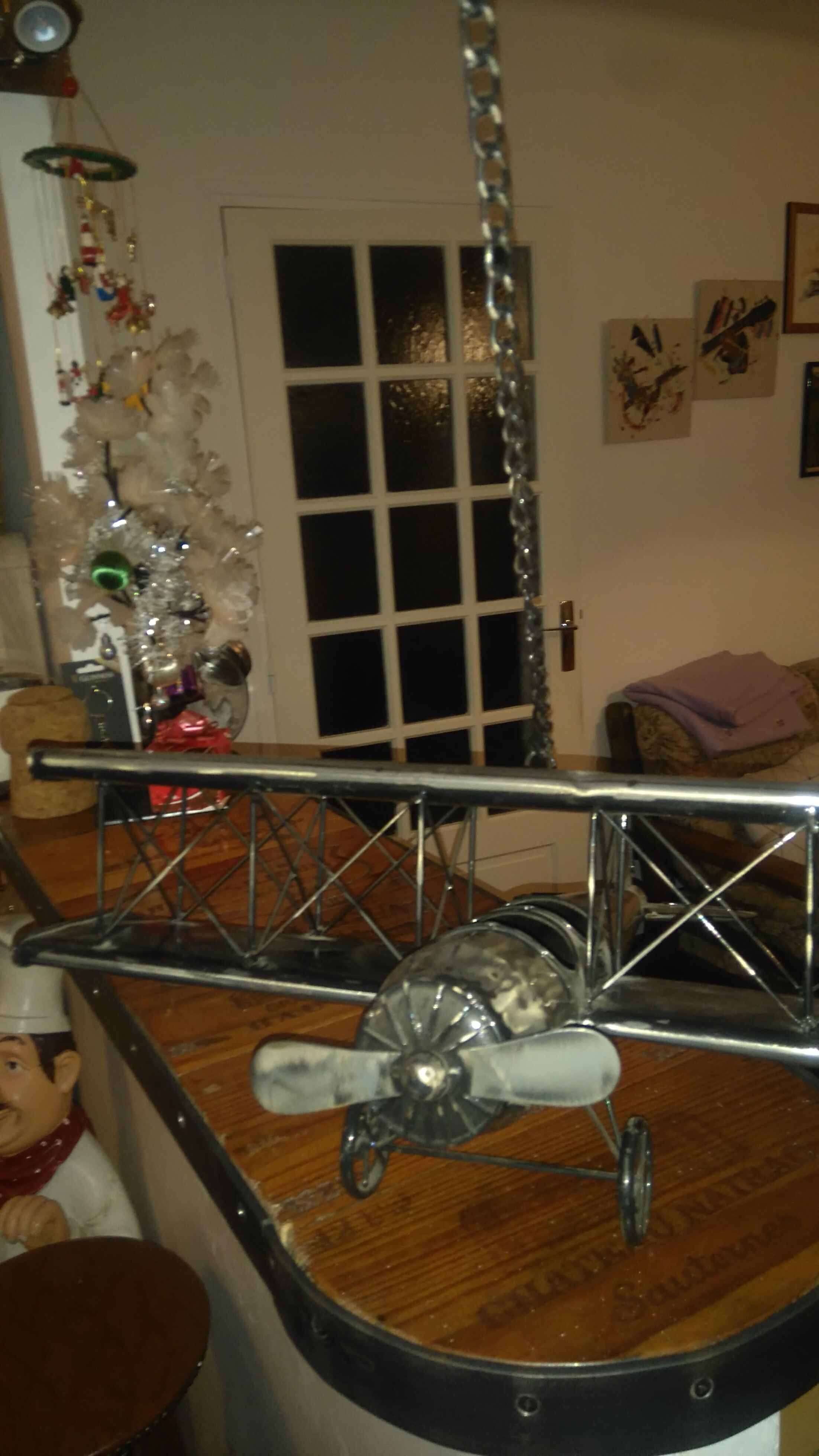 Biplane metal plane