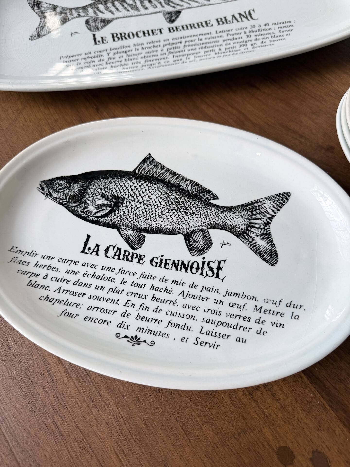 Service à poissons Gien  13 pièces