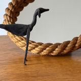 Miroir audoux minet vintage corde 1950