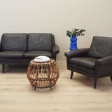 Brown leather armchair, Danish design, 1960s, designer: Aage Christiansen,