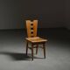 Set of six oak chairs by Henry Jacques Le Même, France circa 1940