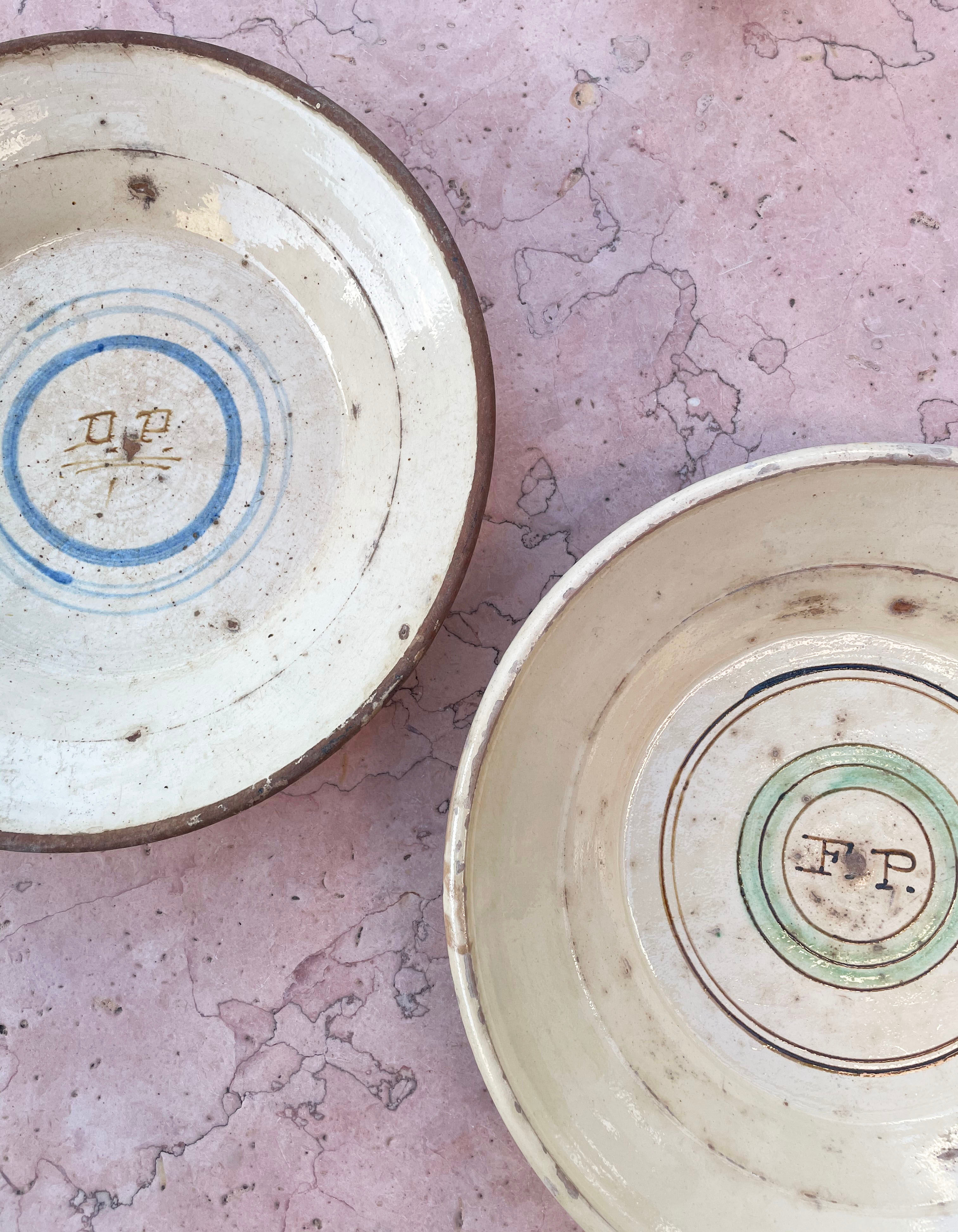 Initialled terracotta bowl