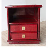 Vintage Dal Vera bedside table in bamboo and wicker, 1970