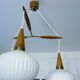 Teak pendant lamp by Louis Kalff 1950s