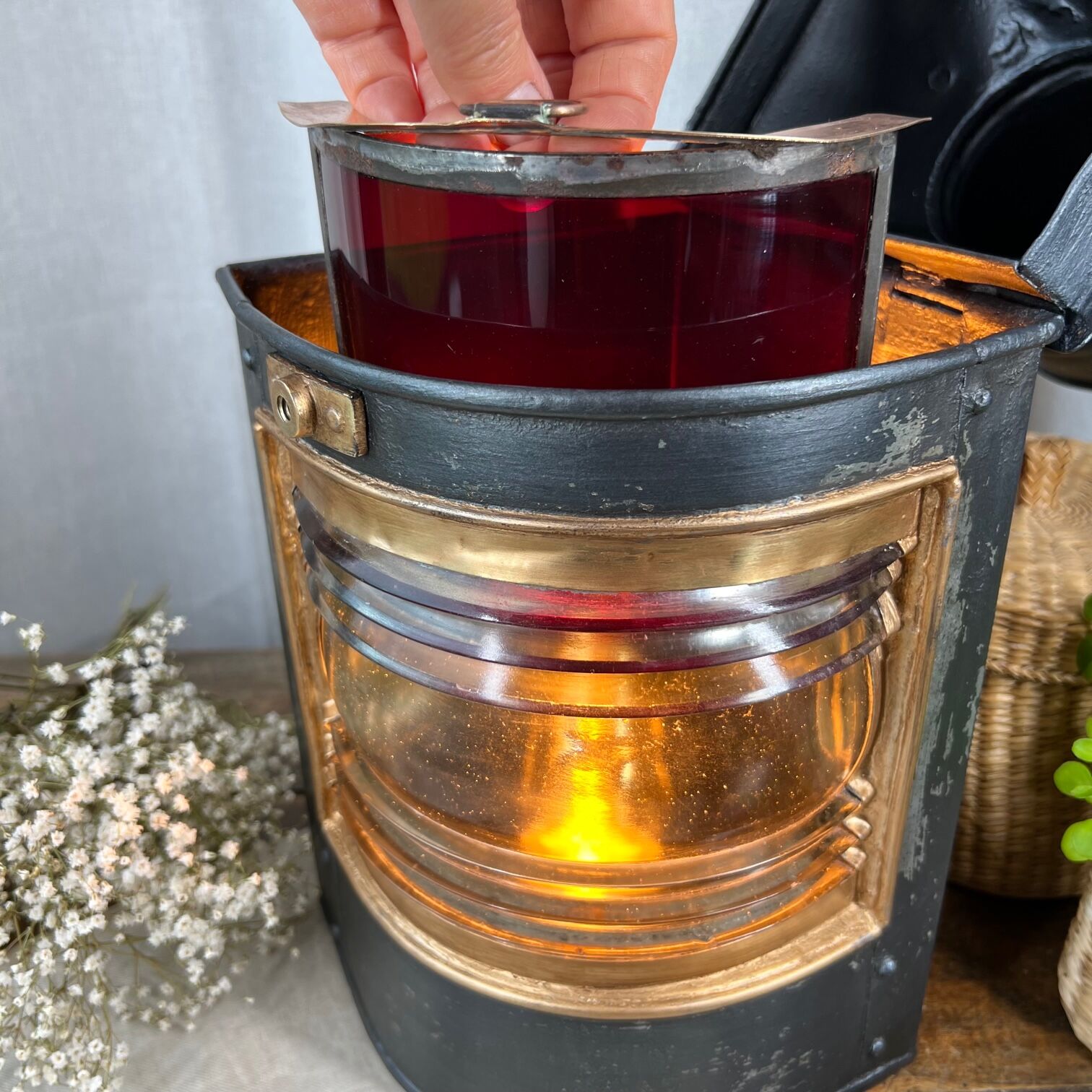 Old lamp "port" marine lamp