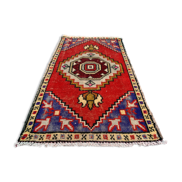 Small Vintage Turkish Rug 97x54 cm, Short Runner, Tribal, Shabby Chic
