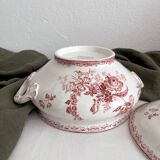 Fontanges iron earthenware soup tureen, Sarreguemines
