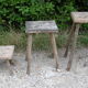 Rustic solid wood stool
