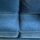 Jean Roche Vintage Wood and Velvet Sofa