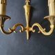 Three Louis XVI bronze wall sconces Lucien Gau Paris vintage