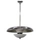 Art Deco chrome and opaline glass chandelier by Napako, 1930s