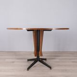 Vintage wooden round table from 1960s designed by Carlo Ratti for Lissoni