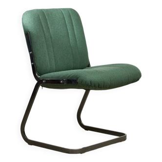 Chaise chromée vert menthe des années 1970