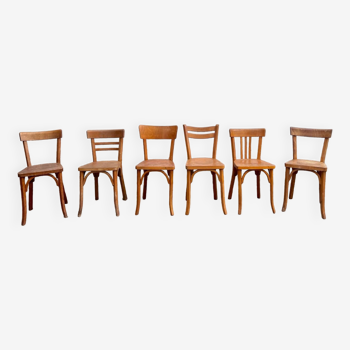 Série de 6 chaises bistrot Baumann