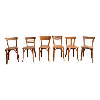 Série de 6 chaises bistrot Baumann