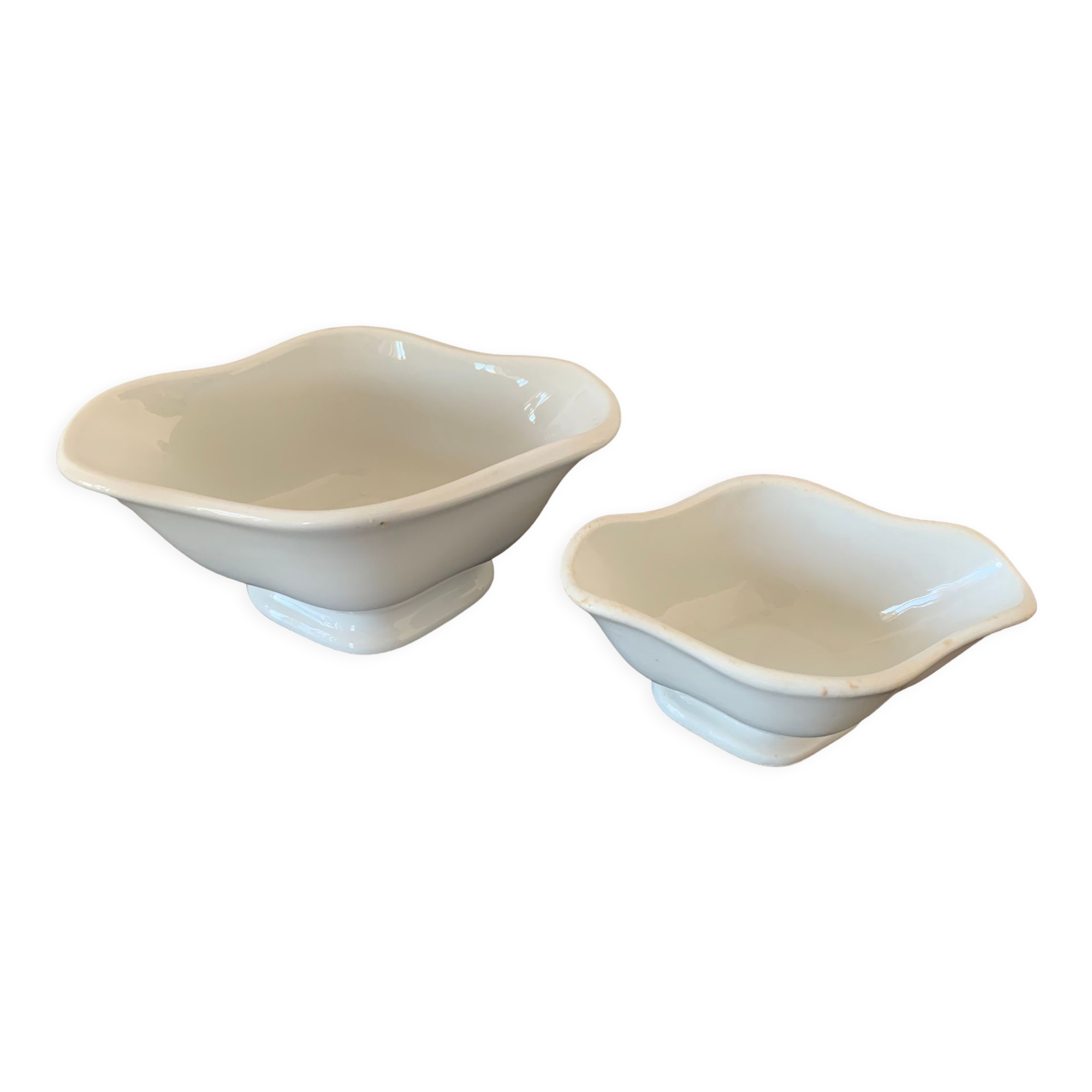 Set of 2 small cream jars