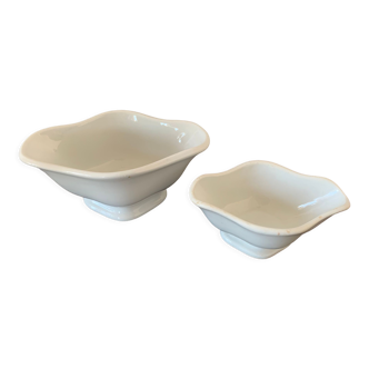 Set of 2 small cream jars