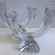 Pair large candlesticks crystal candlesticks cristallerie de lorraine