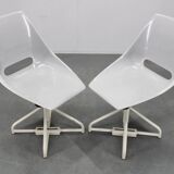 1960s Miroslav Navratil Pair of Fiberglass Chairs for Vertex, Czechoslovaki