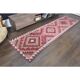 1970s Turkish Oushak Handmade Wool Cotton Pink Runner Rug 95x333