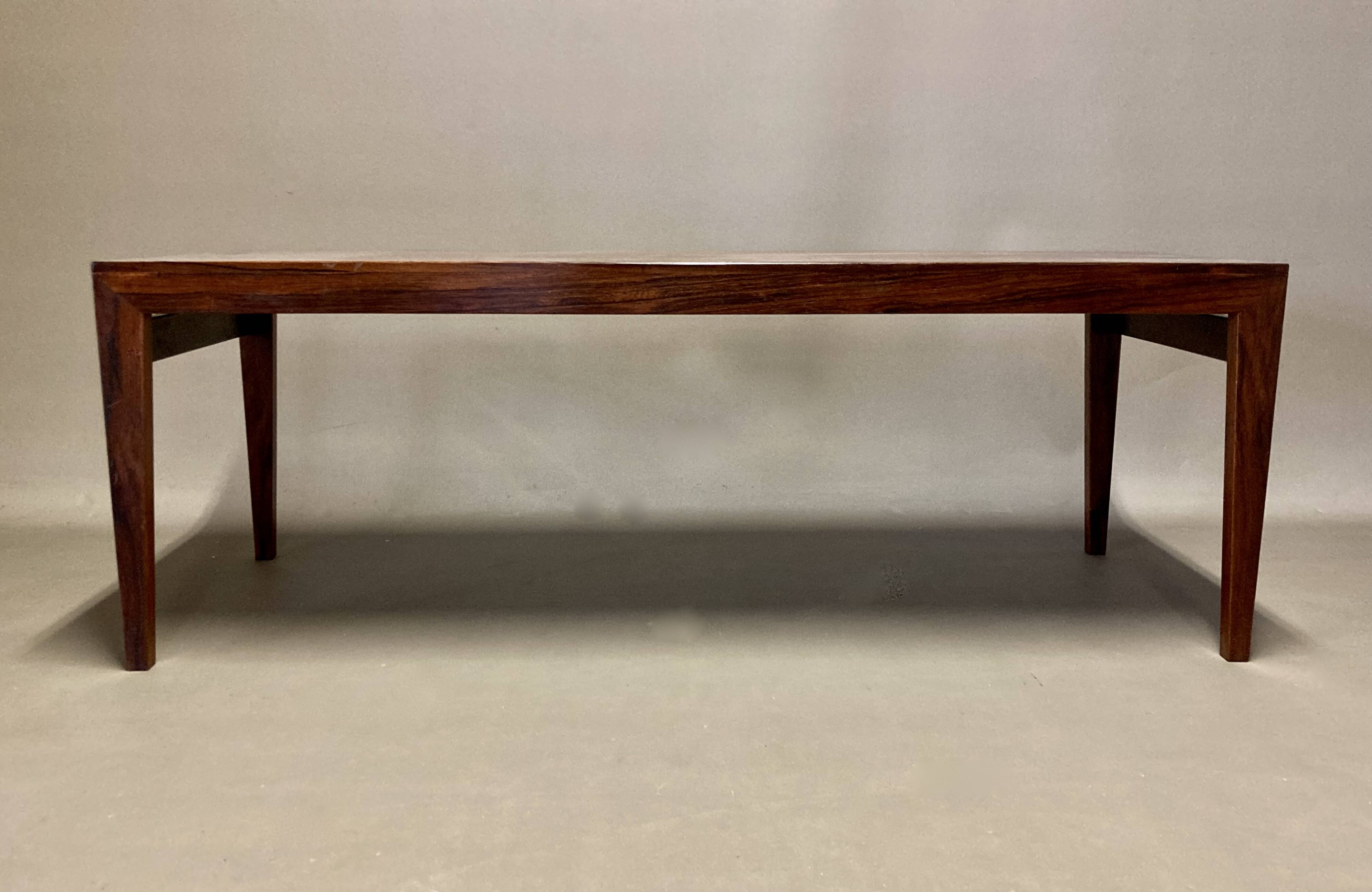 Scandinavian design rosewood coffee table 1950.