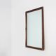 Miroir ancien français à facettes en bois sculpté, vers 1850