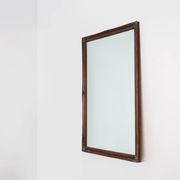 Antique French Facet-Cut Mirror in Carved Wood, circa 1850