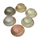 Vintage cups arcopal modele harlequin