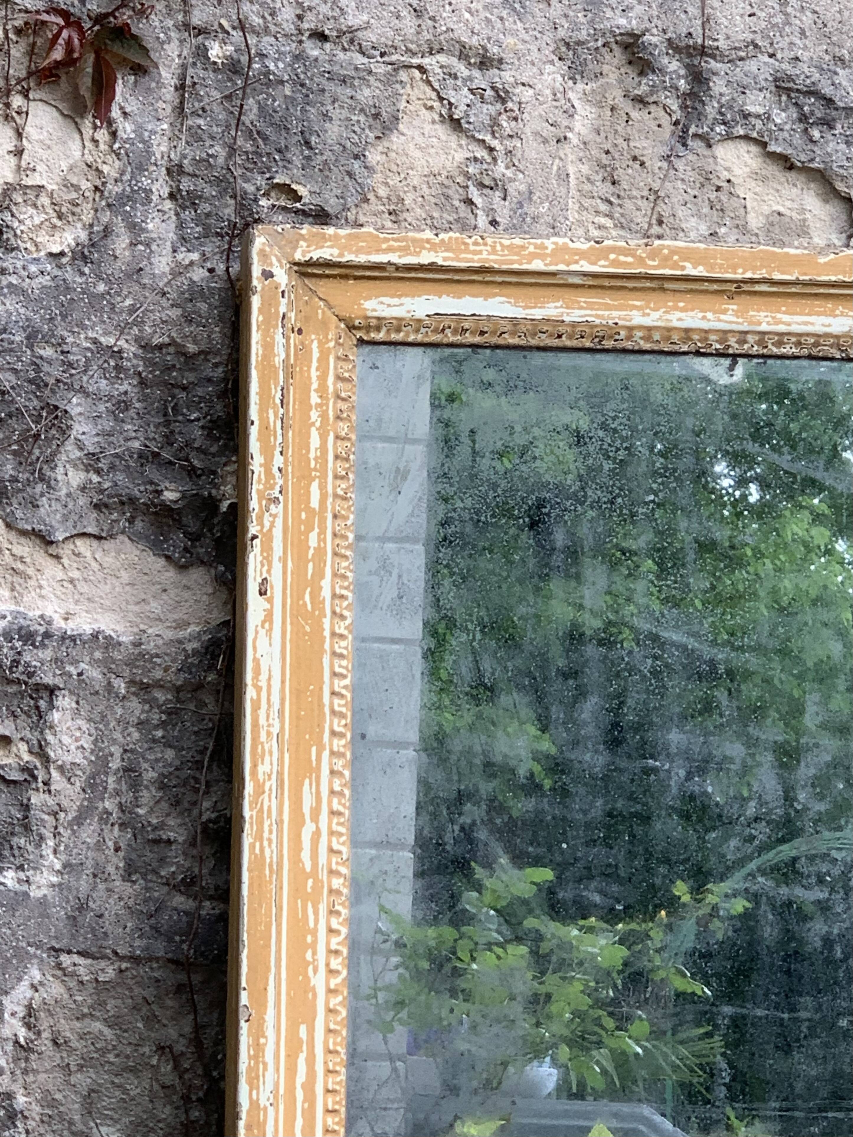 19th century mercury mirror patinated trumeau