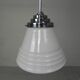 Art Deco pendant lamp with ribbed white globe, 1930s