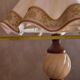 Grande lampe à poser albâtre et bois