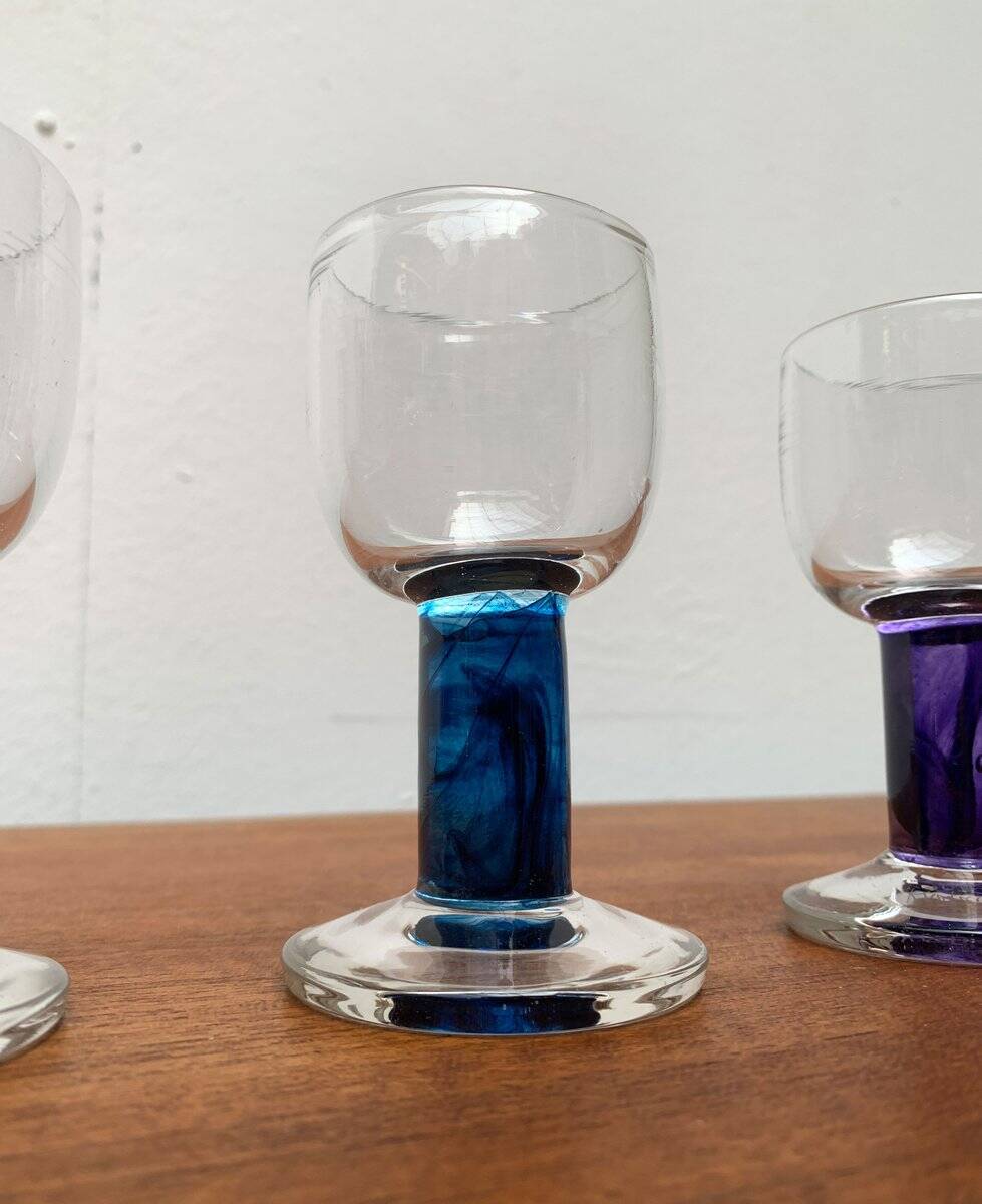 Verres de design allemand par Regina Kaufmann pour Glashagen Hütte, ensemble de 4
